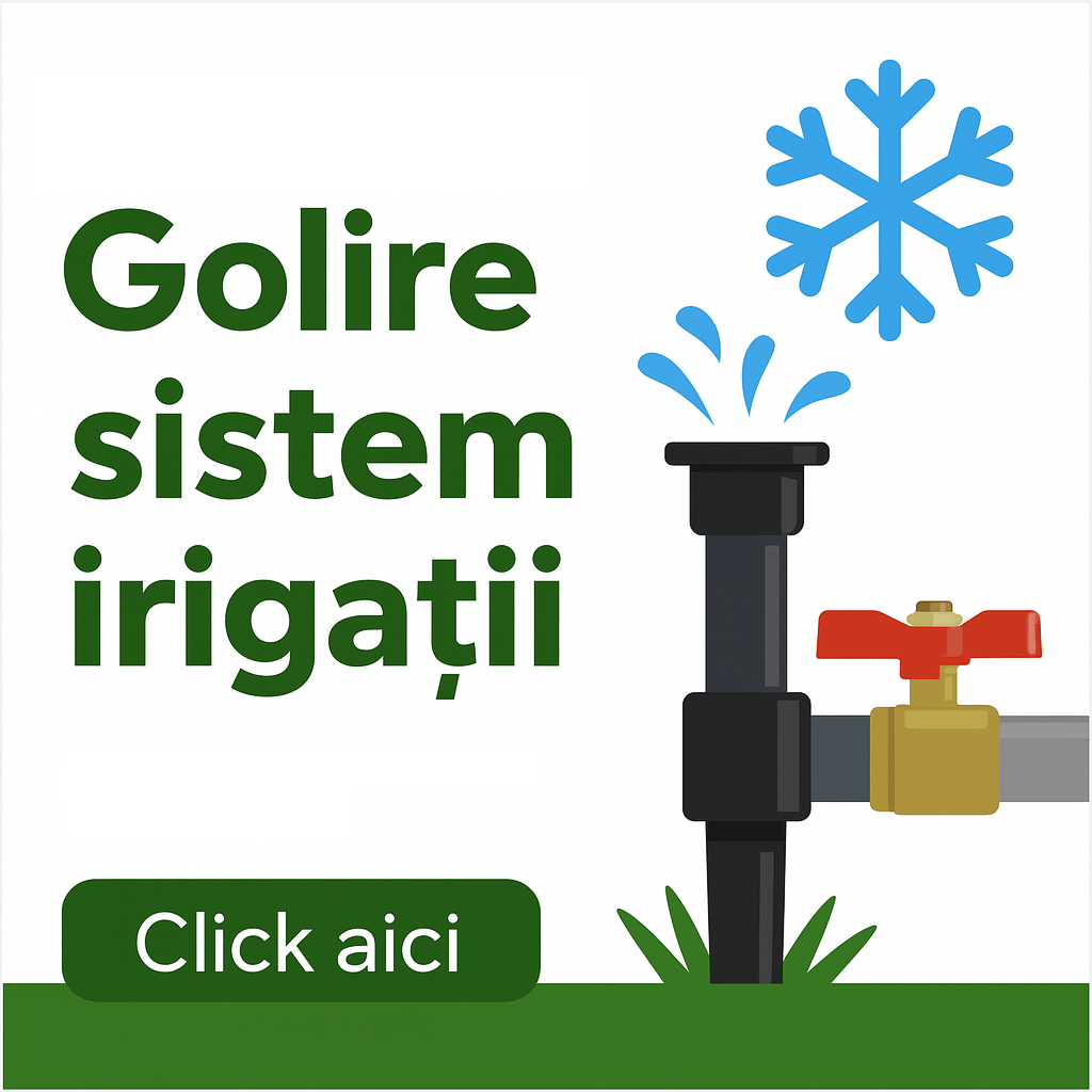 Golire sistem irigatii Bucuresti si Ilfov